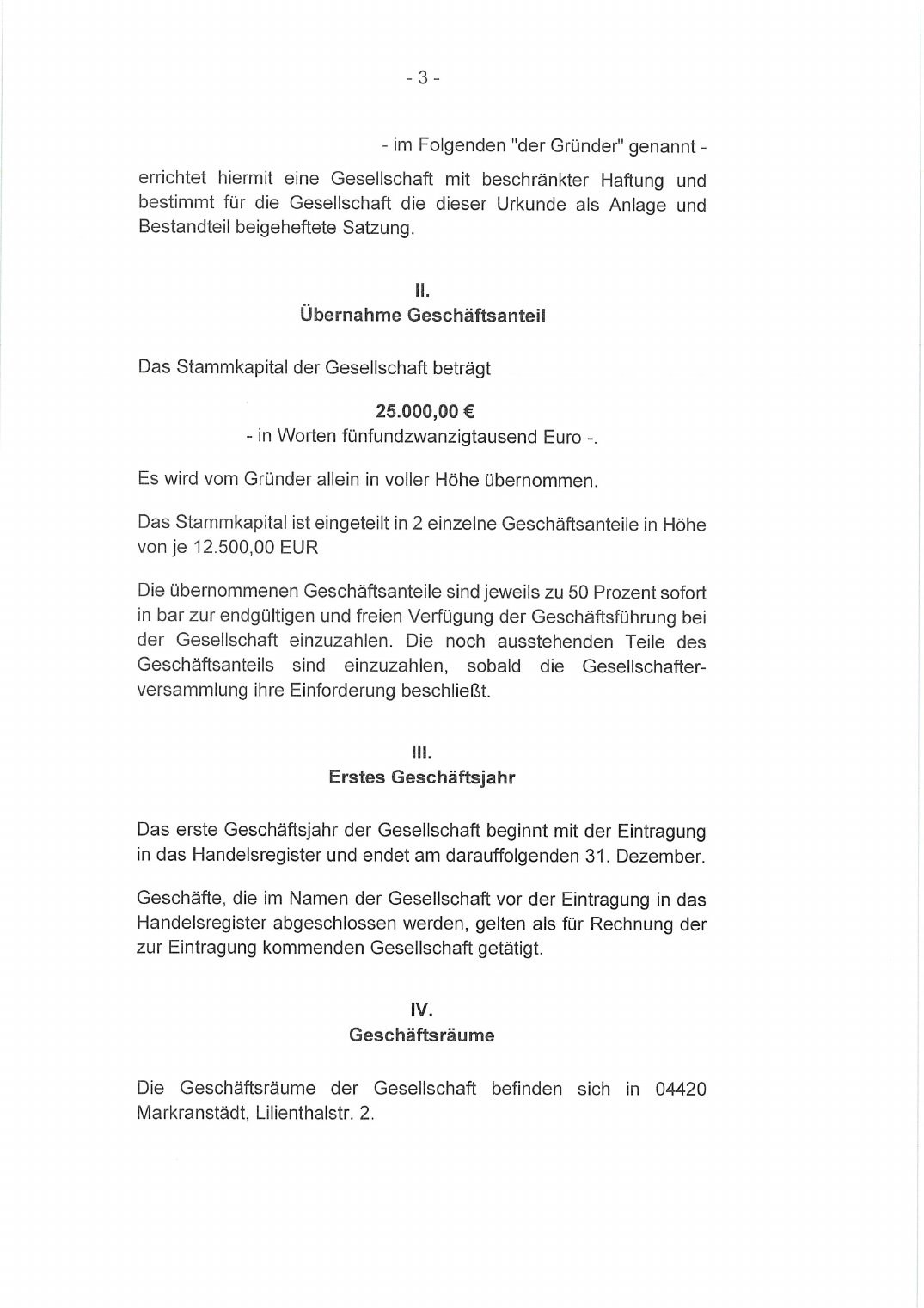 Al Masdar Beteiligungs GmbH registration document, page 5