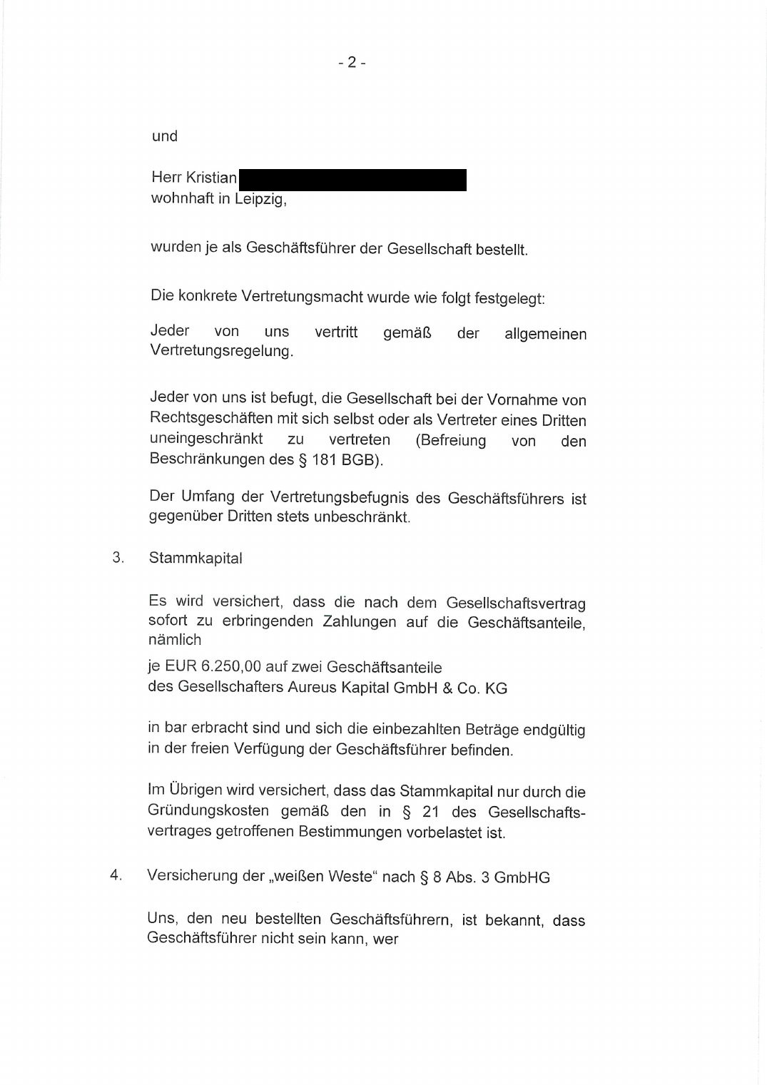 Al Masdar Beteiligungs GmbH registration document, page 18