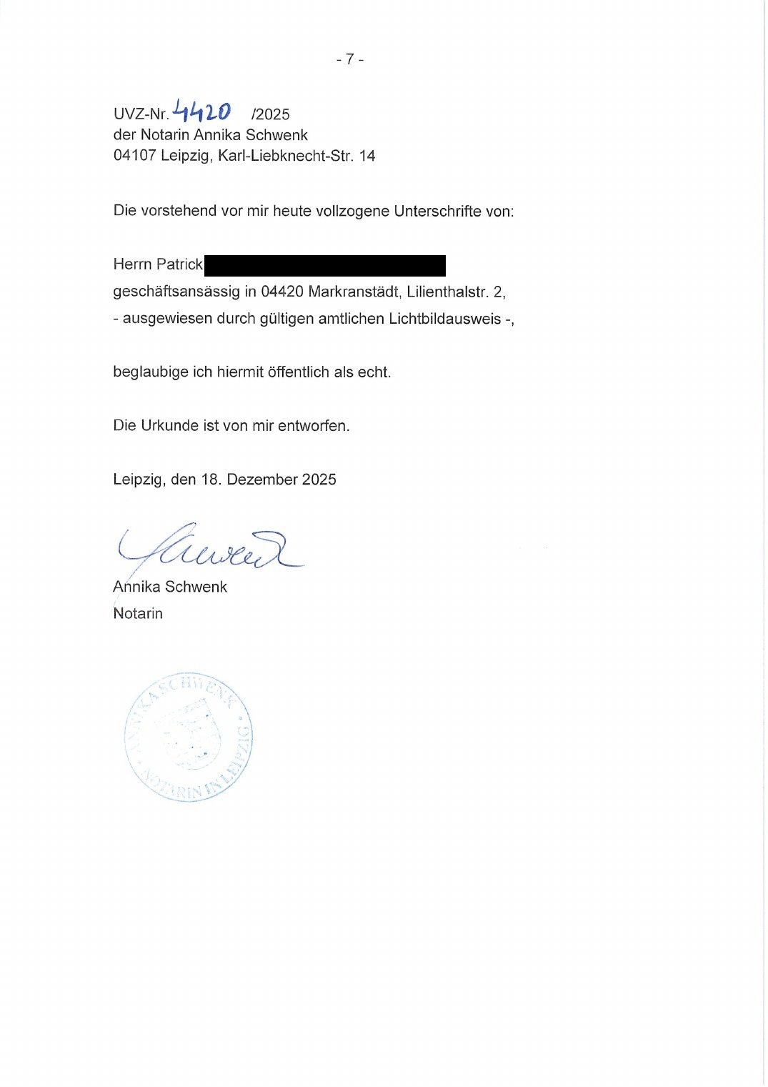 Al Masdar Beteiligungs GmbH registration document, page 23
