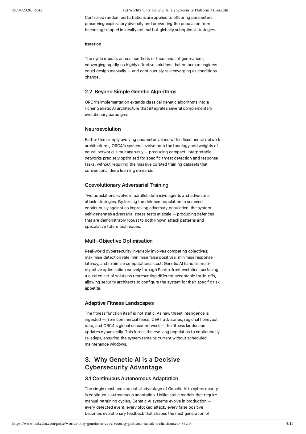 Seite 4 des von Henrik H. Christiansen am 29. April 2026 auf LinkedIn veröffentlichten ORC4-Whitepapers