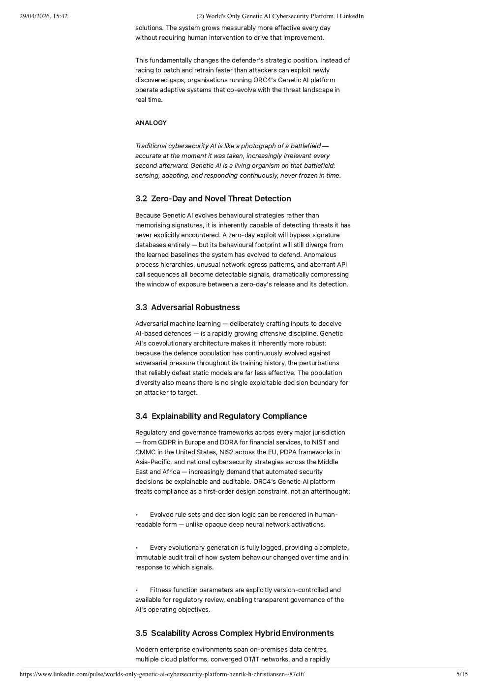 Seite 5 des von Henrik H. Christiansen am 29. April 2026 auf LinkedIn veröffentlichten ORC4-Whitepapers