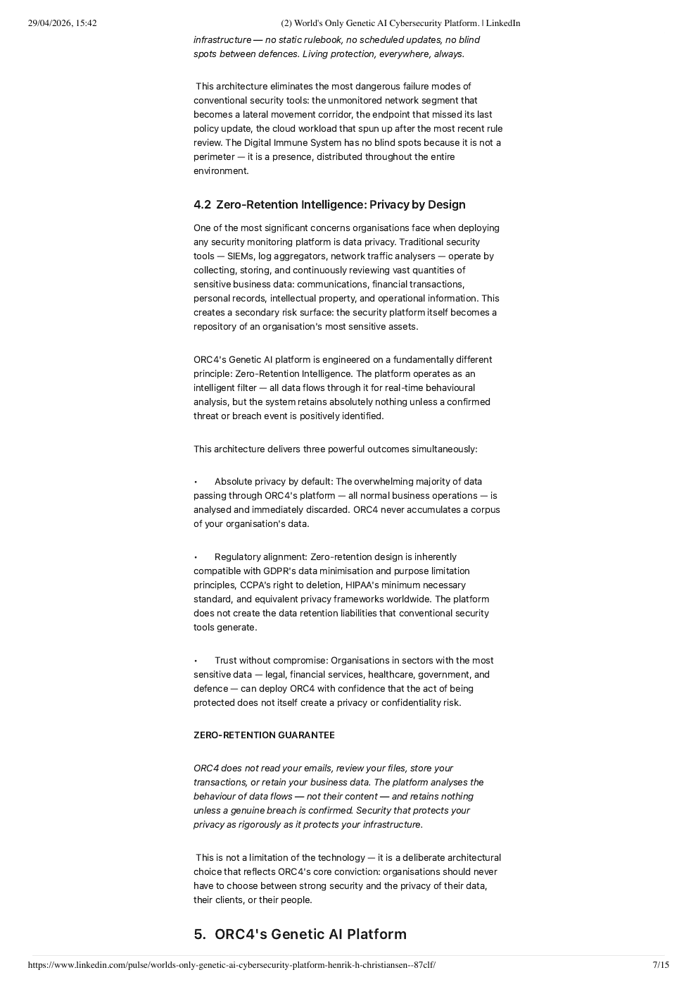 Seite 7 des von Henrik H. Christiansen am 29. April 2026 auf LinkedIn veröffentlichten ORC4-Whitepapers