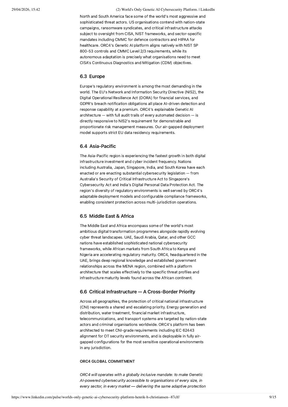 Seite 9 des von Henrik H. Christiansen am 29. April 2026 auf LinkedIn veröffentlichten ORC4-Whitepapers