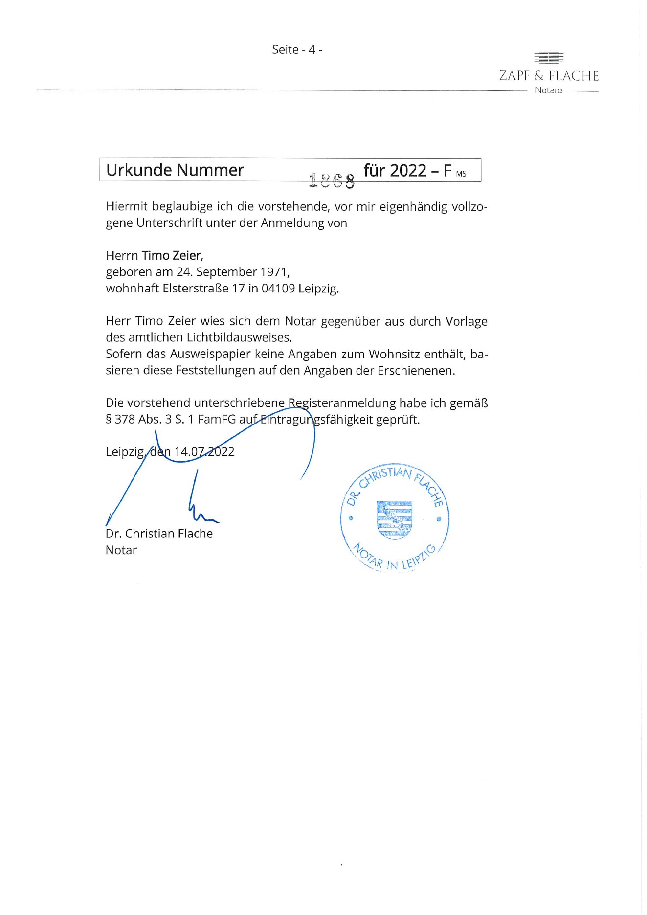 SOLARWORKS GmbH registration document, page 6