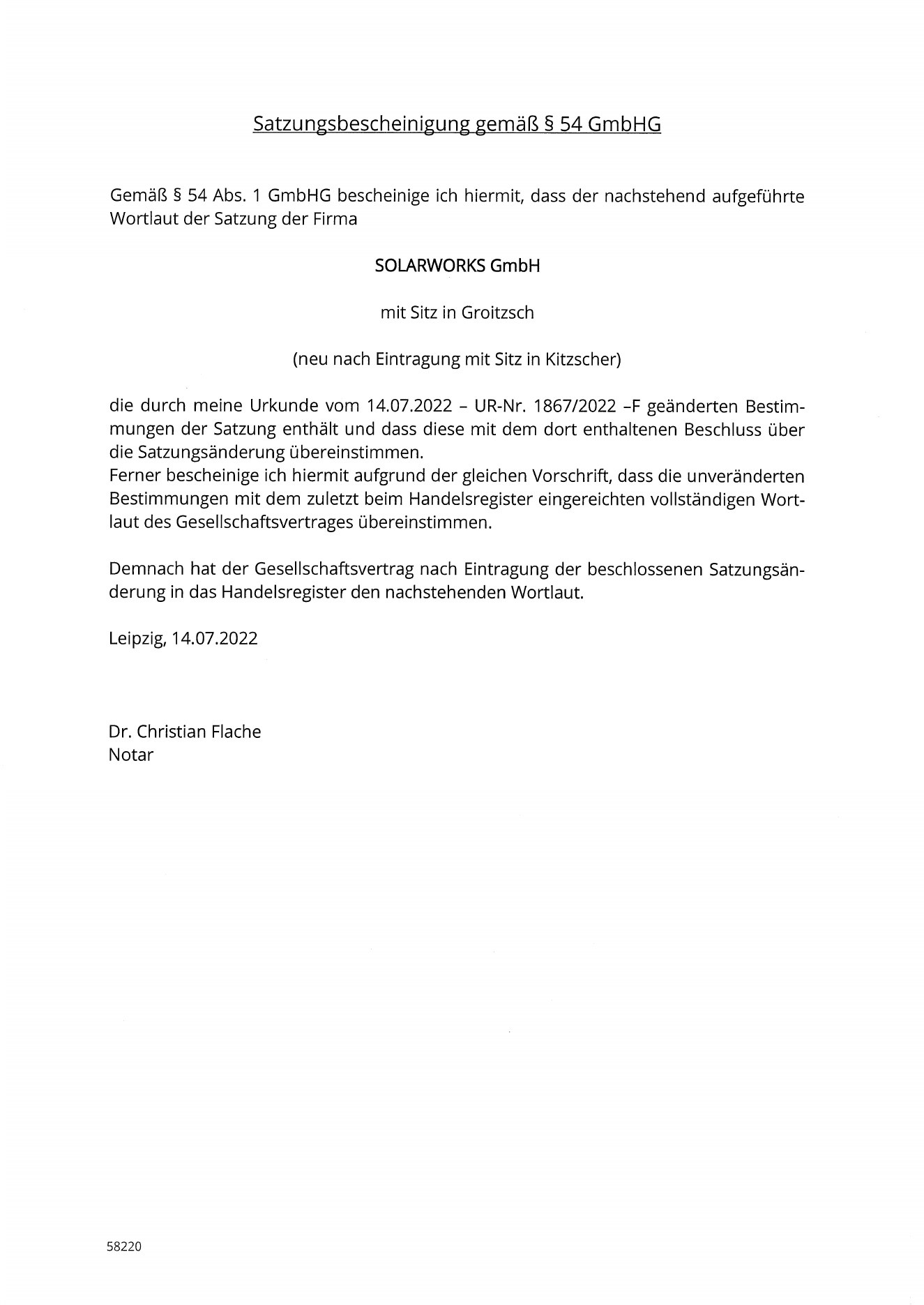 SOLARWORKS GmbH registration document, page 8