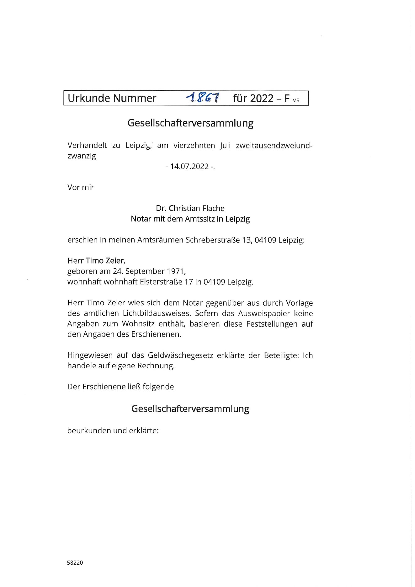 SOLARWORKS GmbH registration document, page 11