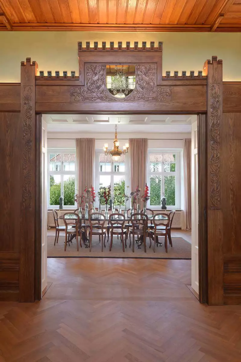 Carved historic interior