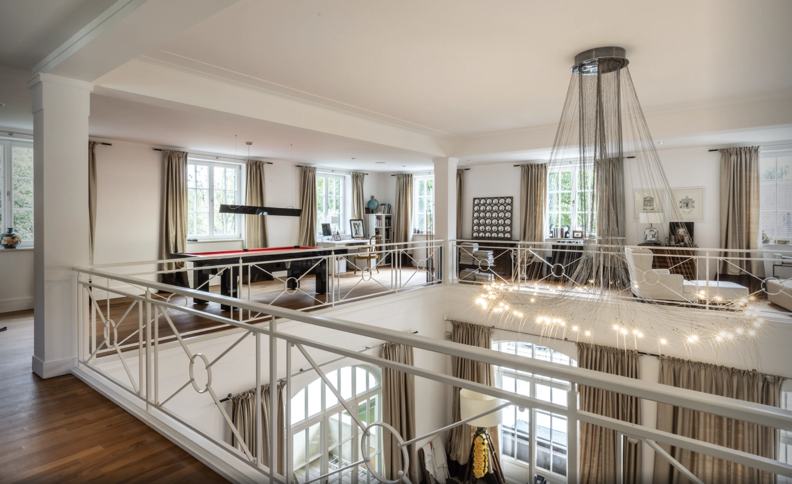 Open interior gallery at Villa Eulenthal